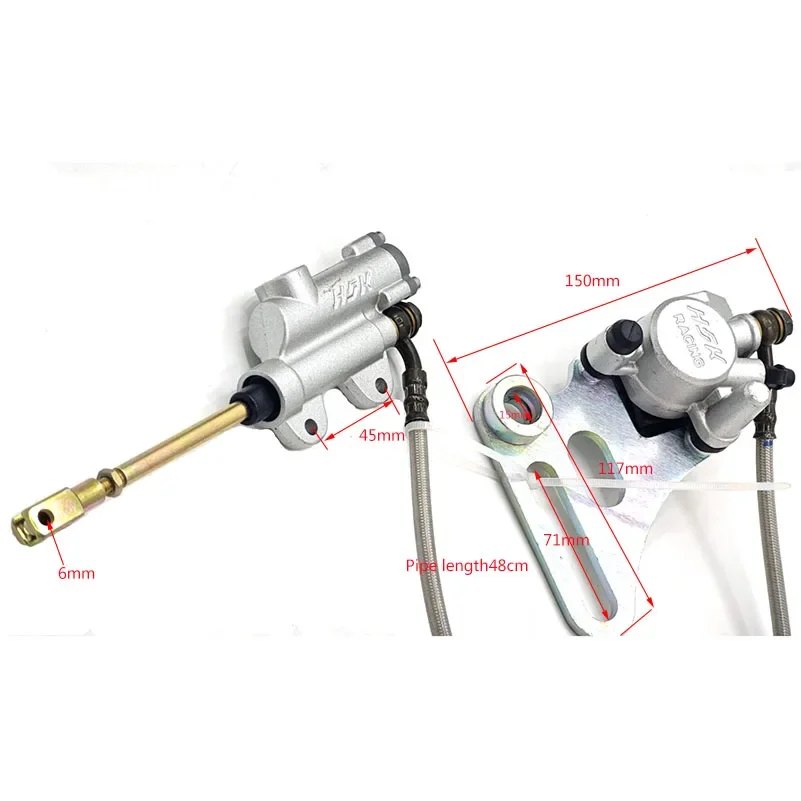 15mm Rear Disc Brake System Caliper Pad For 125cc 140cc Pit Dirt Bike ATV Hydraulic Rear Brake Caliper