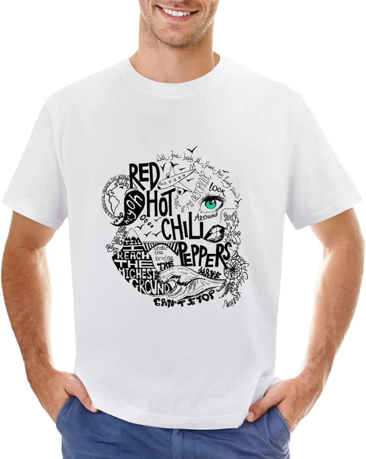 T-Shirts für Männer r h Chilischoten Sommer Tops Kurzarm T-Shirts