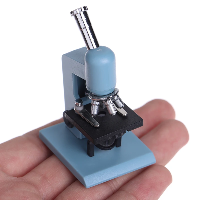 【F】1Pc Dollhouse Miniature Microscope 1/12 Mini Simulation Laboratory Equipment Model Experimental Scene Decor Toy Accessories view 6