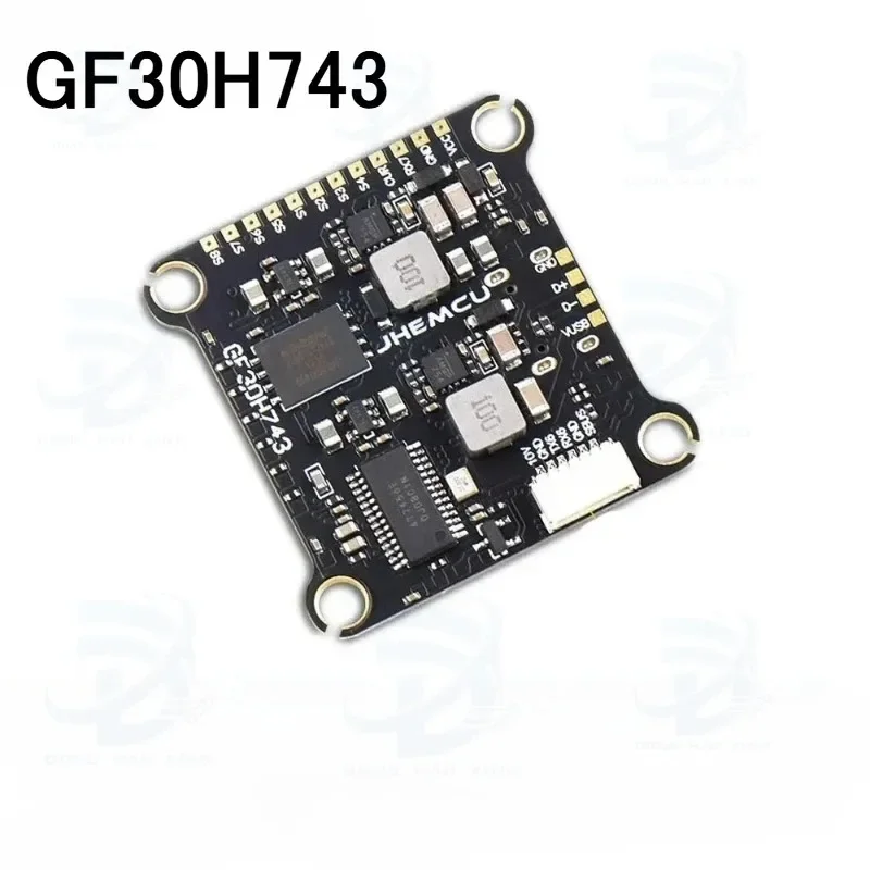 SkyDEl1pcs For JHEMCU GF30H743 H743 480MHZ Flight Controller ICM-42688-P DUAL Barometer OSD 128M BlackBox Dual BEC 3-6S For FPV