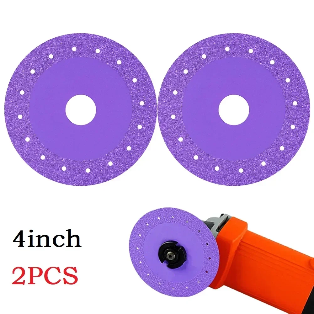 2pcs 100mm Glass Cutting Disc Diamond Marble Saw Blade For 100 Type Angle Grinder Ceramic Jade Glass Tile Cutting Saw Blade