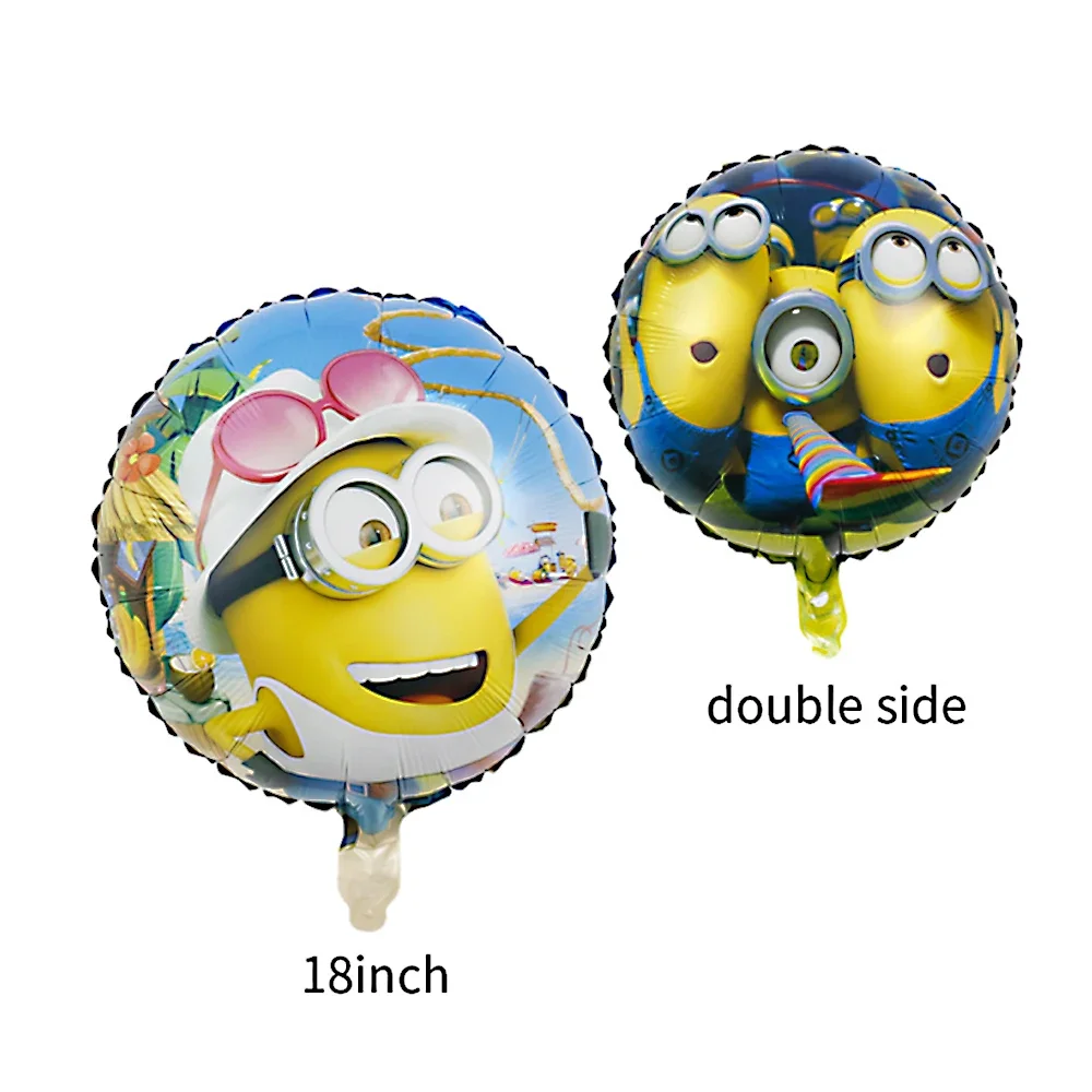 Foil Ballon Minions Anime Firt 1 Year Old 1-9th Number Foil Ballon Girl Boy Favor DIY Party Supplies Wedding Festivel Decoration