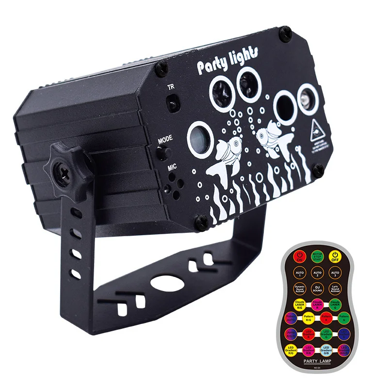 Proyector estroboscópico de Flash LED, luz láser activada por sonido, RGB, Dream Aurora, DJ, discoteca, luces de fiesta de escenario para Navidad,