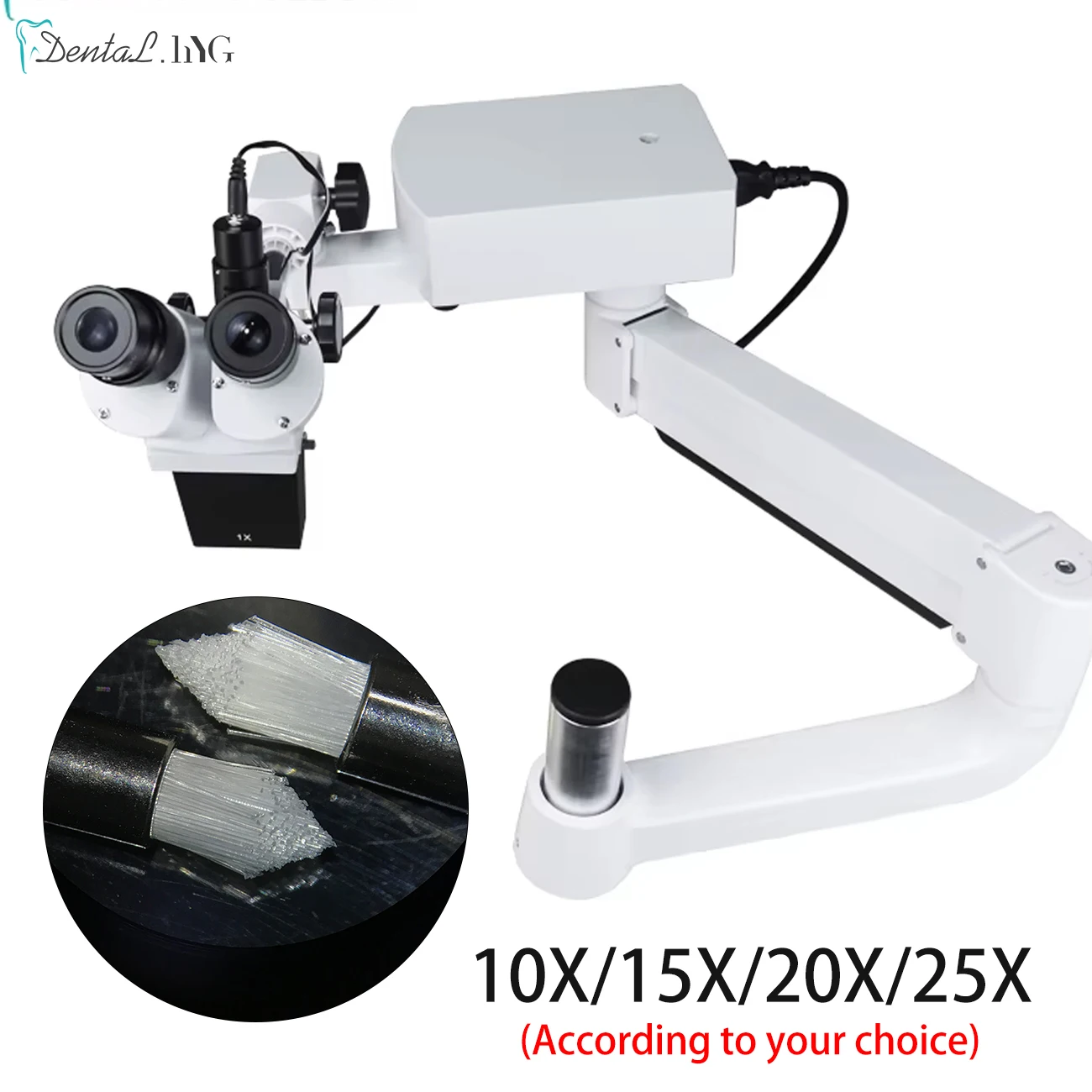 10X/15X/20X Dental Binocular Microscope Magnify 5watt LED Rotatable for Dentist Tool Dental Equipment Microscope With Spot Light