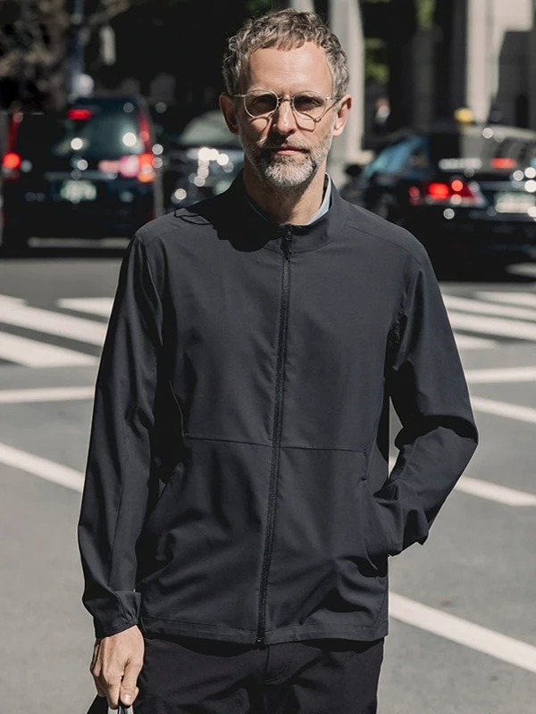 

Мужская повседневная куртка с воротником-стойкой, верхняя одежда в деловом стиле, весна-осень-зима, новинка, полиэстер, нейлон, композитное волокно