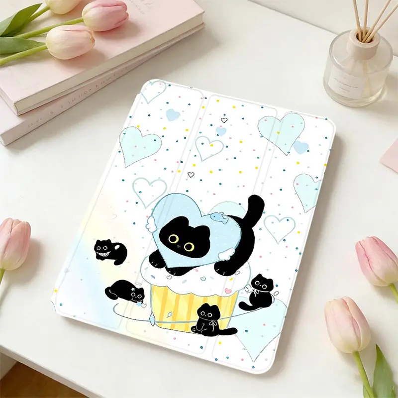With Pen Holder Tri‑Fold TPU Bumper Case For Xiaomi Pad 5/5Pro 6/6Pro 11 inch Redmi Pad SE 11 Xiaomi Pad 7/7Pro 8/8Pro 11.2