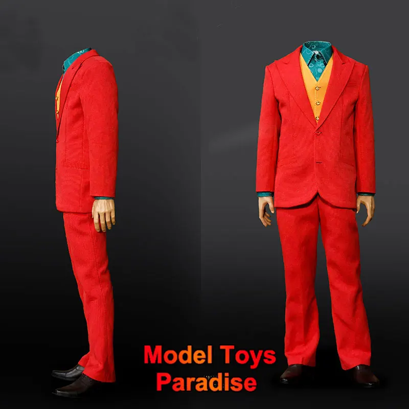 

TM Made MM1001 1/6 Male Soldier Clown Red Suit Slim Business Pants Vest Fit 12inch Action Figure Body