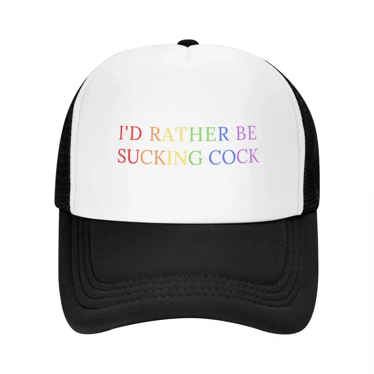 I'd Rather Be Sucking Cock Queer Pride Colours Baseball Cap Beach Bag Sunscreen birthday Hat Man For The Sun Man Women's