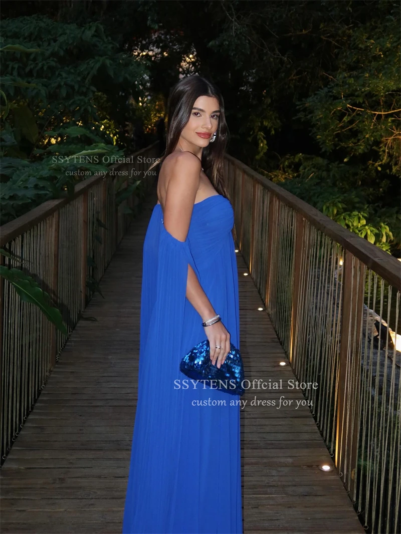 SSYTENS Elegant Blue Off The Shoulder Prom Gowns Sweetheart Neck Wedding Party Gowns Long Beach Evening Dresses 2026 Customized