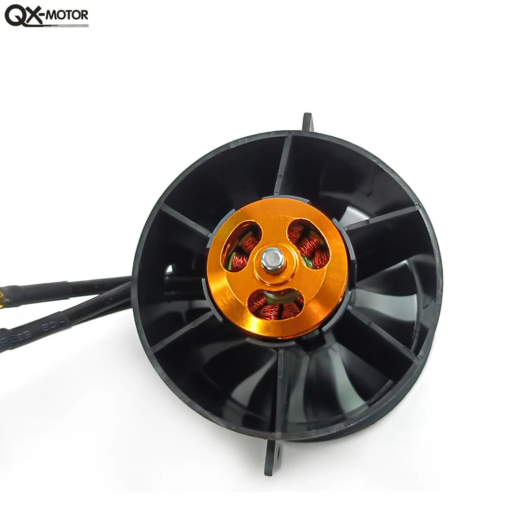 

QX-MOTOR 70 мм CW CCW Бесщеточный двигатель для радиоуправляемого мультироторного вертолета, дрона, детали с неподвижным крылом QF-3027 EDF12, лопасти, канальный вентилятор
