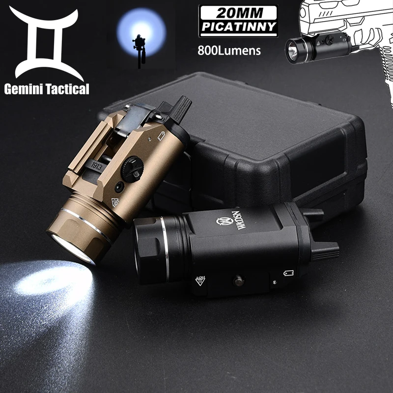 

Wadsn T HL Hanging Light Strobe 800Lumens Powerful Scout Lamp Metal Hunting Flashlight Pisto Spotlight X300 X400 G17 18 19