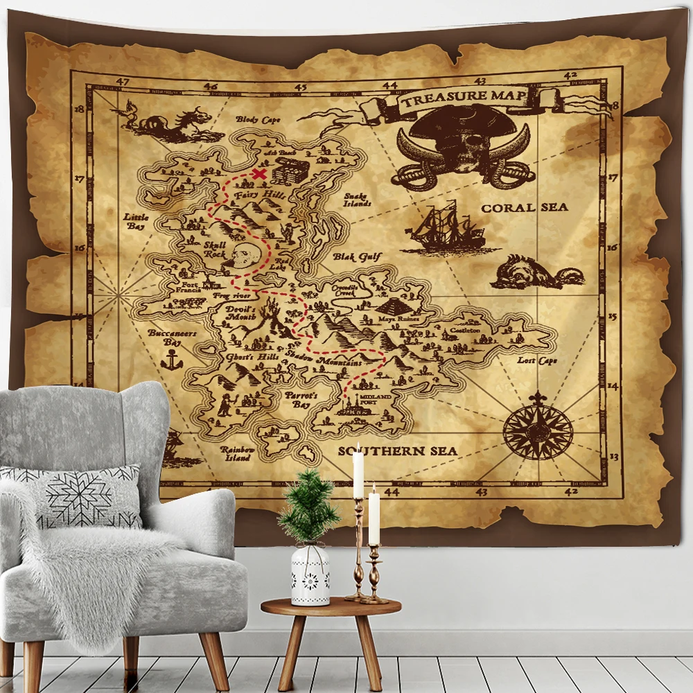 Styl skandynawski drukuj mapa świata Tapestry Wall Hanging Polyster ręcznik plażowy poliester cienki koc joga szal Mat