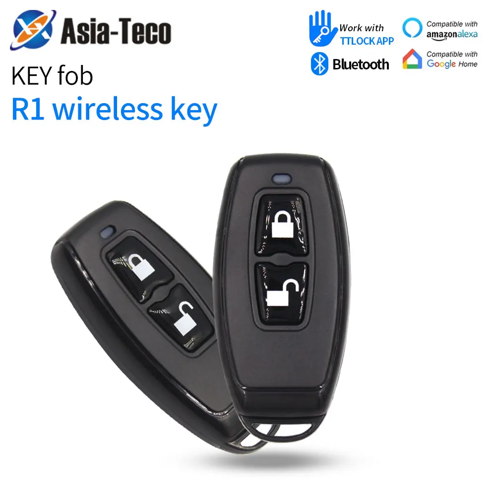 스마트 잠금 문짝 액세스 장치용 TTLock 열쇠 고리, R1, 2.4GHz 무선 리모컨, TTLock 앱, 868mhz 리모컨 