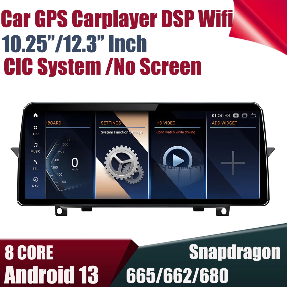 12.3''Car GPS Stereo Carplay Radio Navigation player Android 13 For BMW X1 E84 2009-2015 without screen CIC system 1920*720