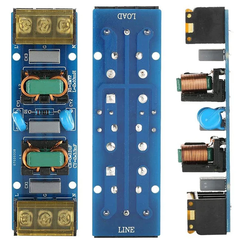 25A Power Supply Filter EMI High Frequency 2 Stage Power Supply EMI Filter Low-pass Filter Board for Frequency Conversion