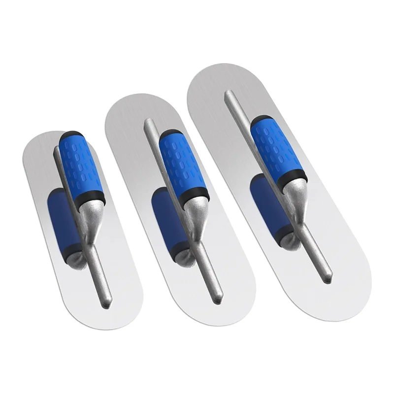 

AB11-3PCS Stainless Steel Pool Trowel Set (16Inch/14Inch/12Inch) Flat Concrete Finishing Trowel Tools
