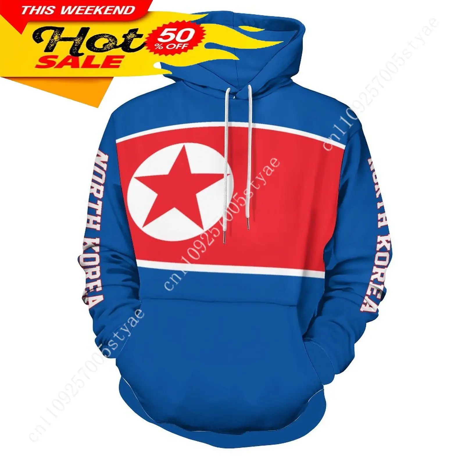 

North Korea Hoodie Men Woman Warm Pullover Hooded Novelty Hoodies Fashion Sweatshirt Loose Tops Clothing with Pockets