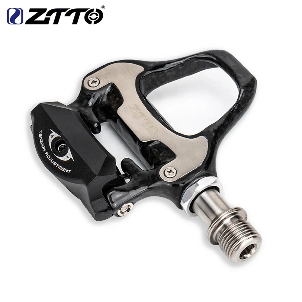 ZTTO Road Bike Carbon Fiber Clipless SPD SL Pedal Self Locking Cleats Set Click Compatible with R7000 R550 105 Sealed Bearing