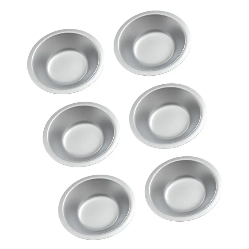 G8ta 6 Stück runde Lackpalette Art Edelstahl -Lackschale kleines Tablett