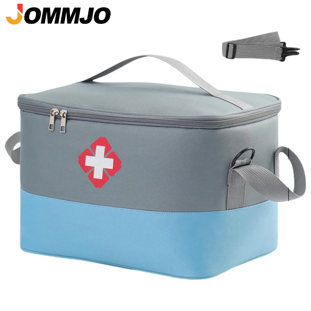 1PCS Portable Medicine Storage Organizer Bag Empty, Pill Bottle Organizer Pouch for Emergency Medical Kit, Home First Aid