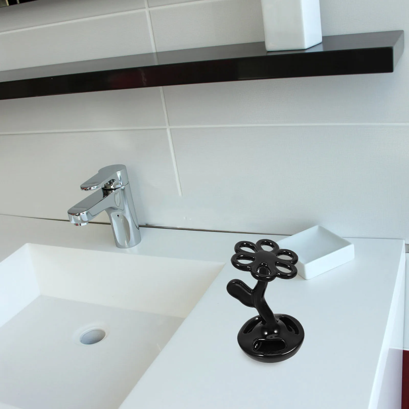 

Blue Toothbrush Holder Aesthetic Bathroom Organizer Holders Diatomite Stone Sink Tray