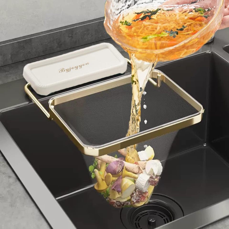  Foldable Kitchen Sink Filter Basket Food Waste Disposal Gadget Net Shelf Disposable Garbage Mesh Bag 