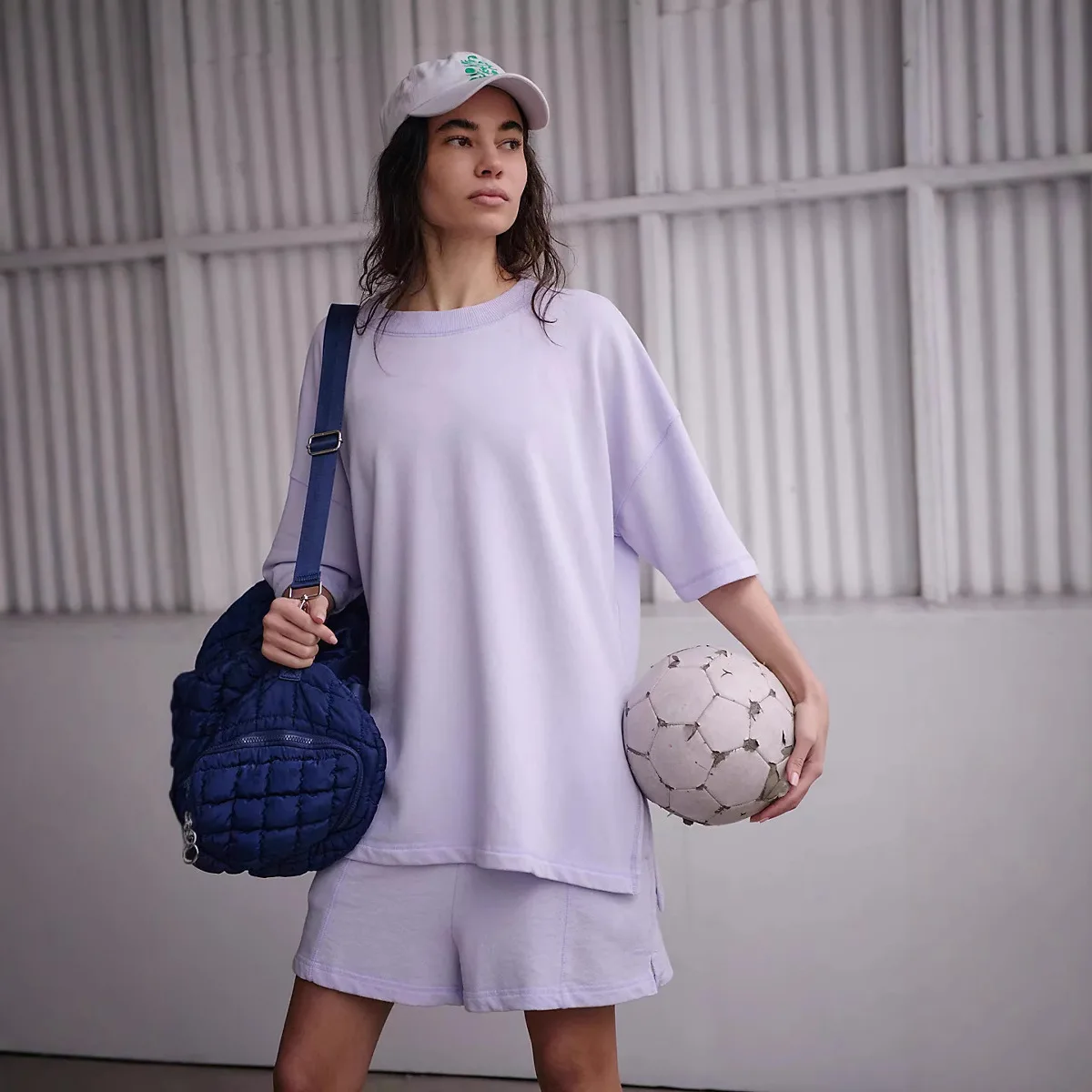 

Casual Sports Set Women Summer Solid Color Large Short-sleeved T-shirt Top + Simple Shorts Two-piece Oversized Outfit Women