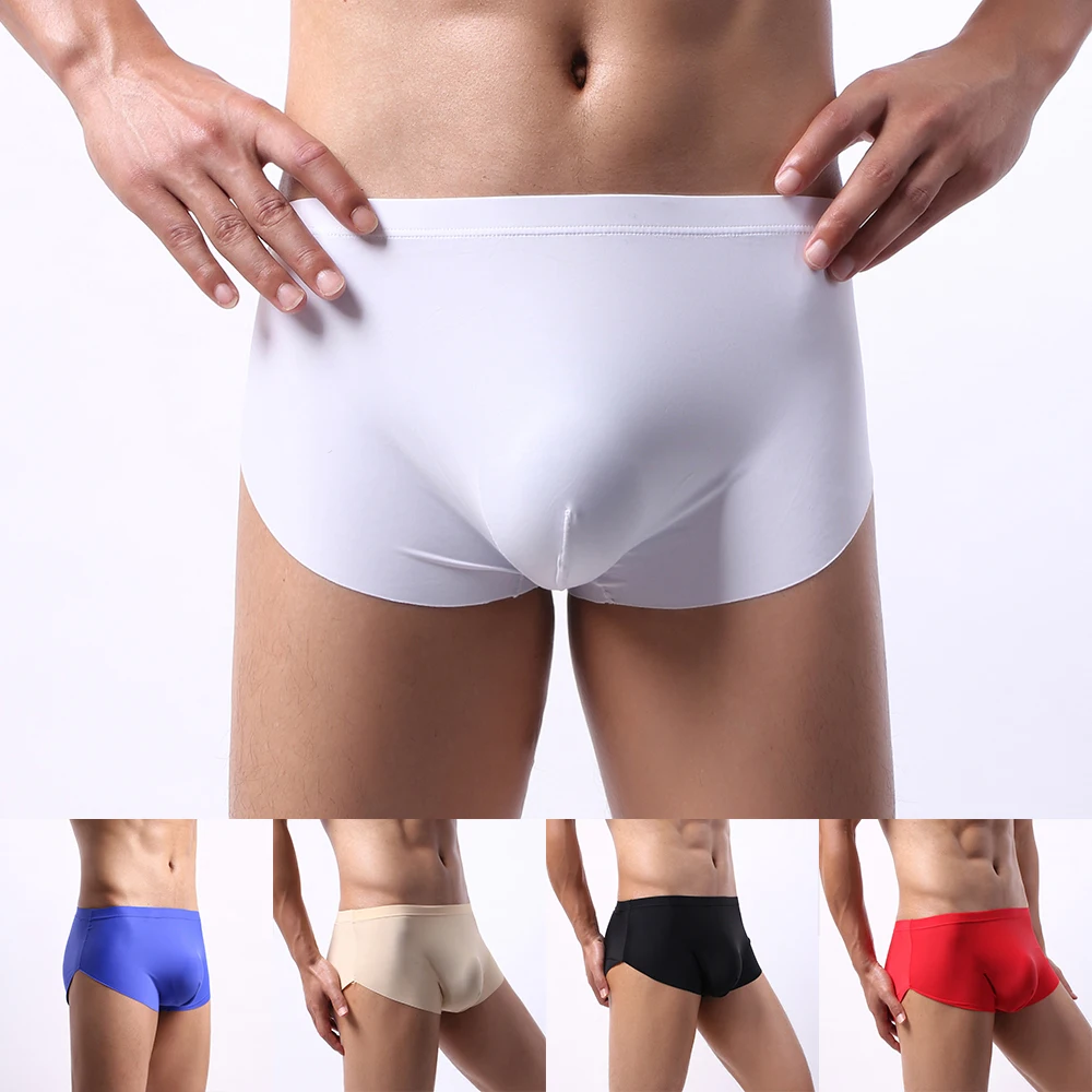 Underpants Short Nightwear Thong Knickers Panties Seamless Men's Boxer Briefs with Bulge Pouch for Enhanced Support