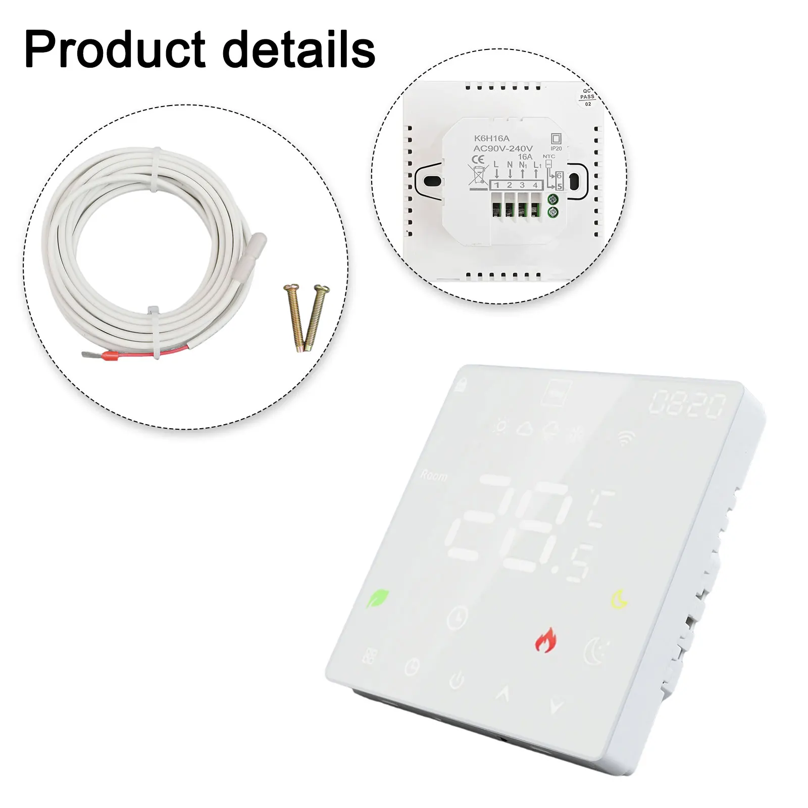 Digital Smart Setup Temperatur Fußbodenheizung Version Wifi Installation LCD Touch Screen LCD Touch Screen