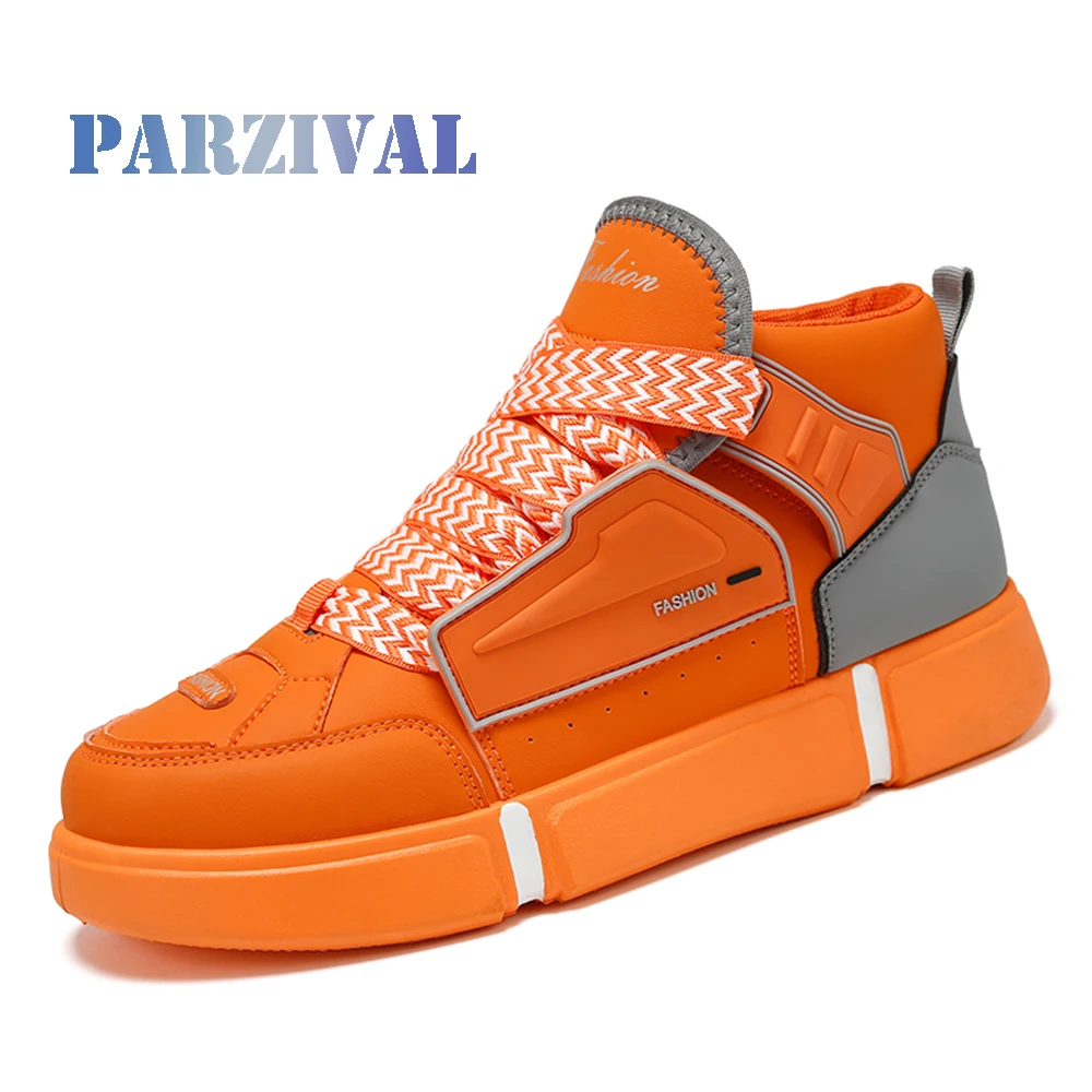 

PARZIVAL Autumn Men Sneakers Children's Sports Shoes Man Platform Shoes Tennis Vulcanized Shoes Colorful Leather Casual Shoes