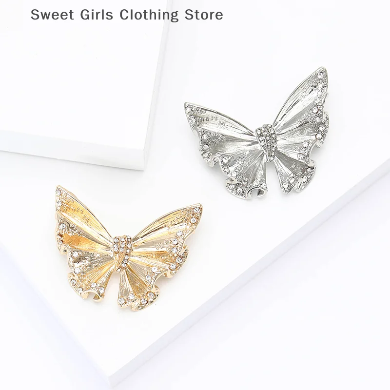 أنيقة سبائك المينا حجر الراين فراشة بروش شارة بدبوس للنساء الفتيات دعوى معطف الديكور موضة الملابس والمجوهرات الهدايا