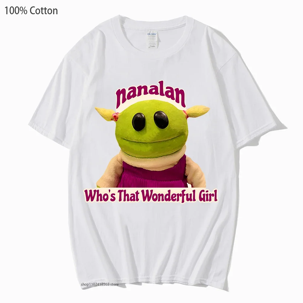かわいいキュートなナンランTシャツ レディース 誰がその素晴らしい女の子 シャツ ホットアニメ グラフィック服 綿100% Tシャツ ハイストリート メンズ トップス