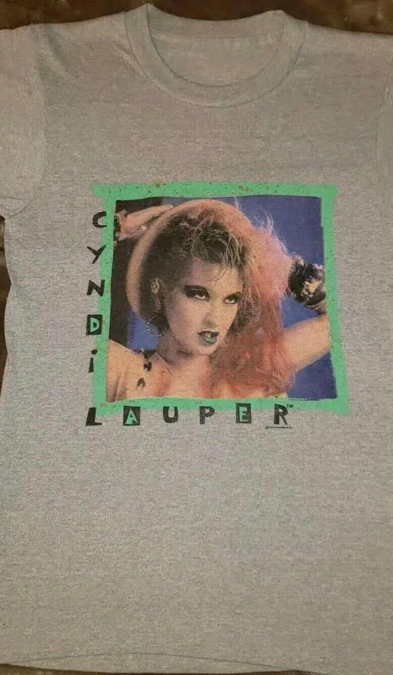 1984 FUN TOUR CYNDI LAUPER CONCERT Shirt Sport Gray Unisex S-5XL KE194