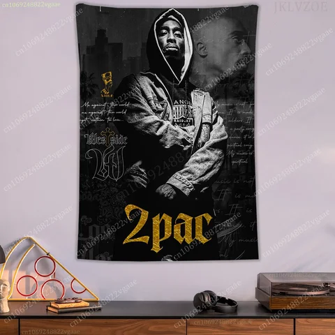 Tapiz Tupac, póster, tapices de pared, decoración de dormitorio, Tapices estéticos, bandera, papel tapiz Arcano, rapero de la costa oeste, Hip Hop, 2 Pac