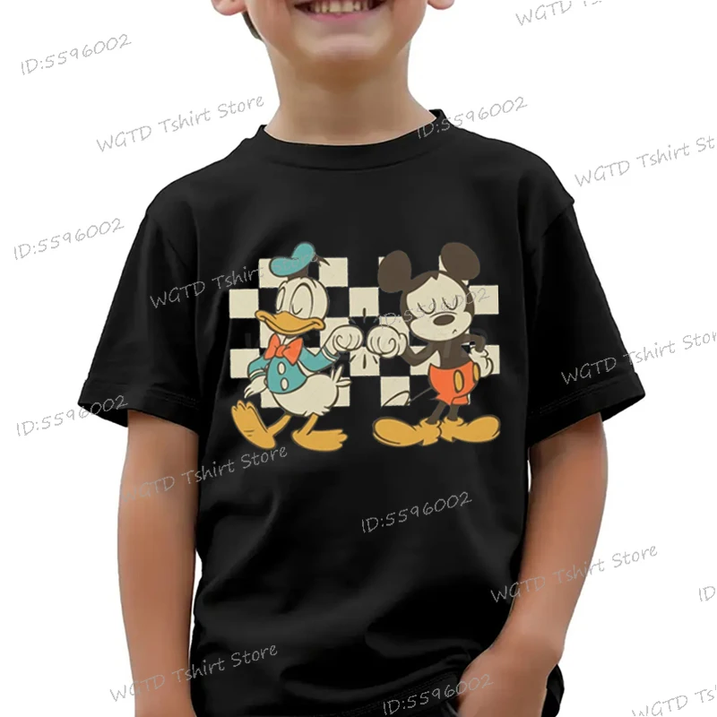 

Kids Mickey Vintage T Shirts Baby Girls Boys Fashion Casual Tops New Cartoon Print Cool Kids Tee Top Mickey and Friends T-shirt