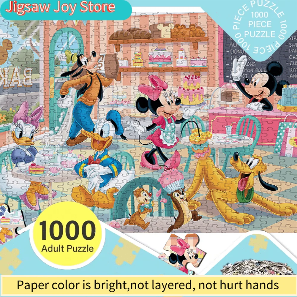 

Большой пазл, персонажи из пекарни, яркие цвета, легко хранить и переносить, сочетает развлечение и декор для дома