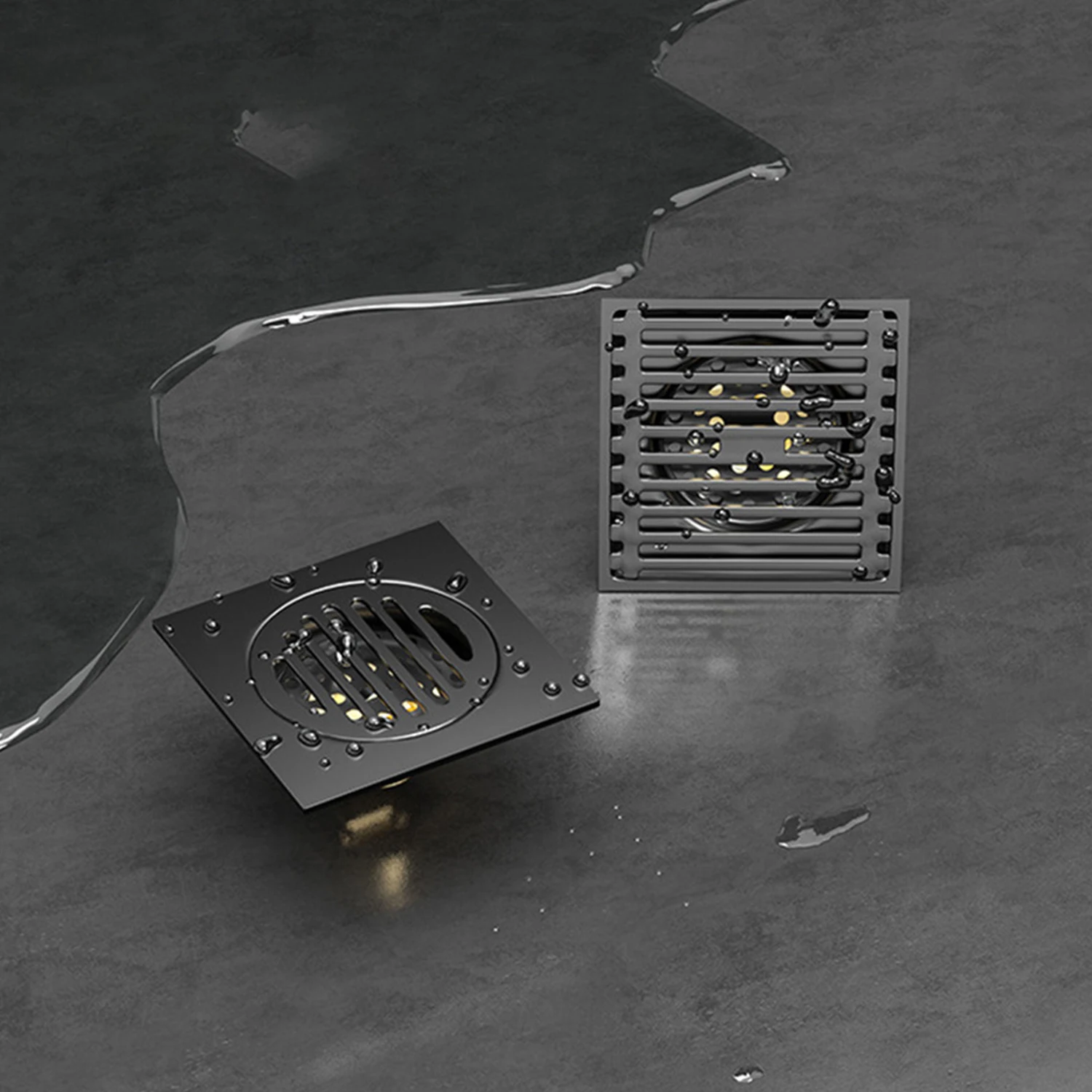 High Quality Chrome Plated Stainless Steel Made Bathroom Accessory Square Floor Drain Waste Grate for Bathroom Kitchen Balcony