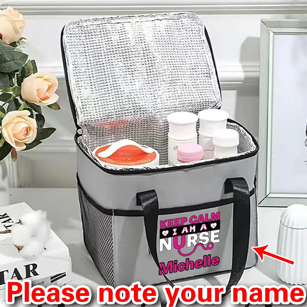 

Персонализированная индивидуальная сумка для обеда большой емкости для мужчин и женщин, портативная сумка-холодильник для пикника.