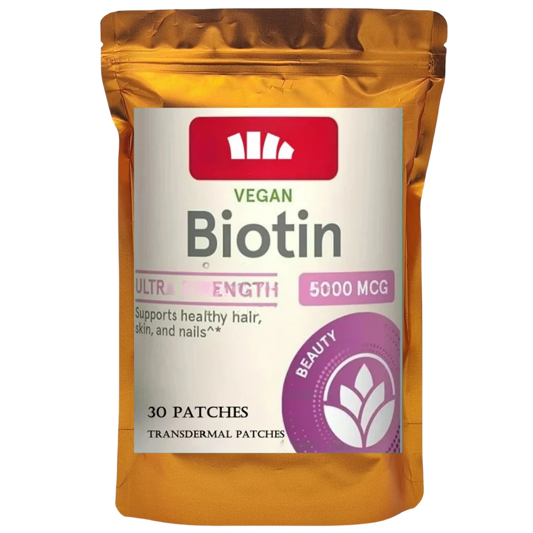 

30 Patches Biotin 5000 Mcg Patches - Max Strength Hair, Skin, And Nails Transdermal Patches