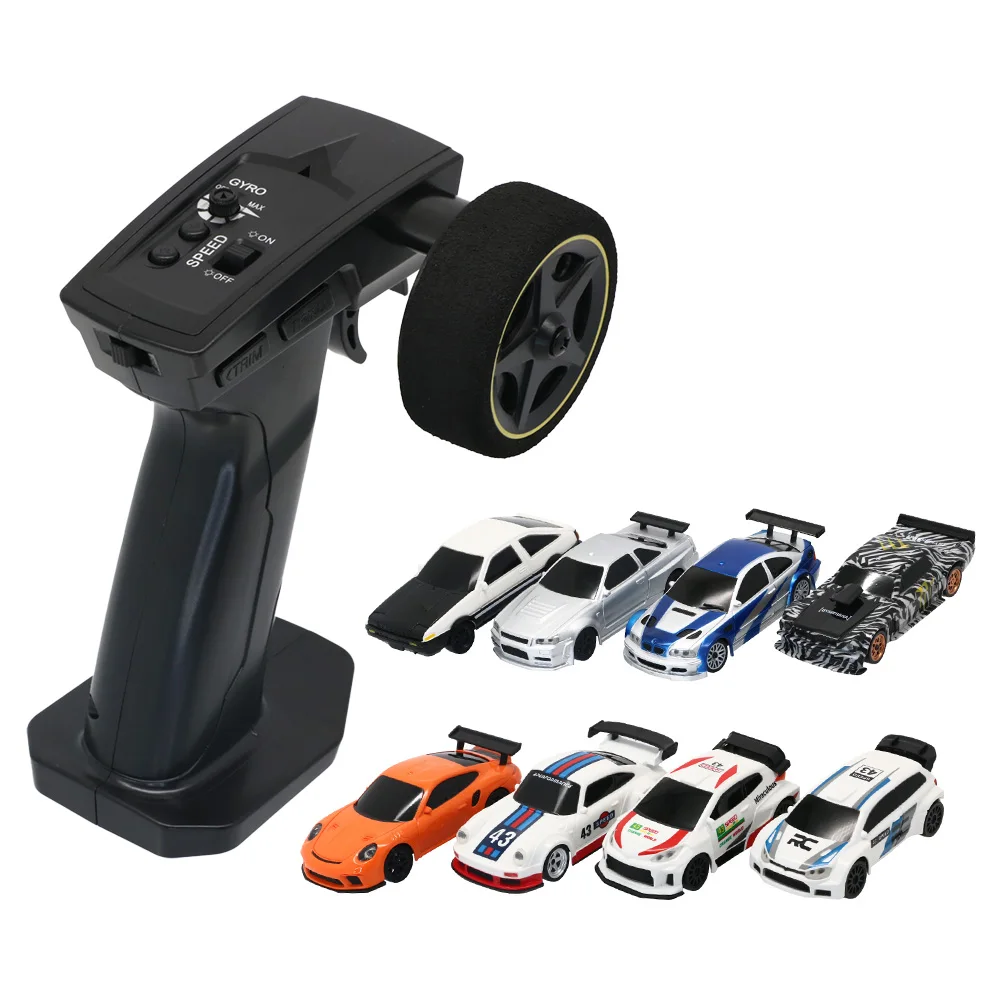 รถบังคับวิทยุ 4WD RTR ขนาด 1/43 พร้อมไจโร ขับเคลื่อนสี่ล้อ ควบคุมด้วยคลื่นความถี่ 2.4G รถแข่งขนาดเล็ก ดริฟท์ได้ ของเล่นความเร็วสูง รุ่นของขวัญ