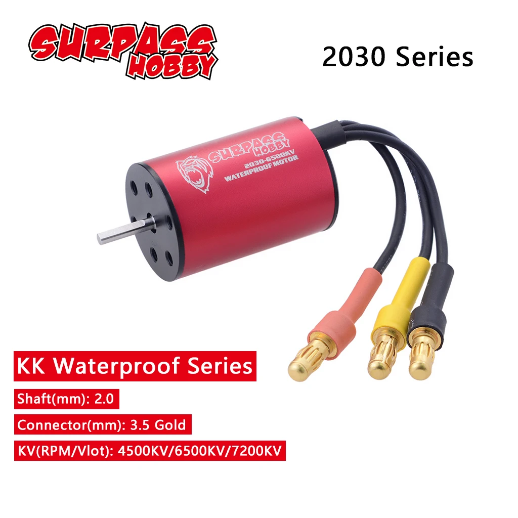 SURPASS HOBBY 2030 2040 2430 2435 2440 2445 Waterproof Brushless Motor for Wtloys 1/12 1/14 1/16 1/18 1/20 1/24 RC Car Truck