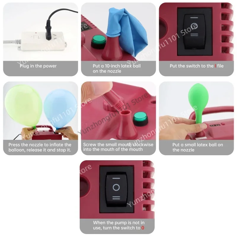 

800W B362P Timing Quantitative Multifunctional Electric Balloon Pump with 1 / 2 Inflation Nozzles