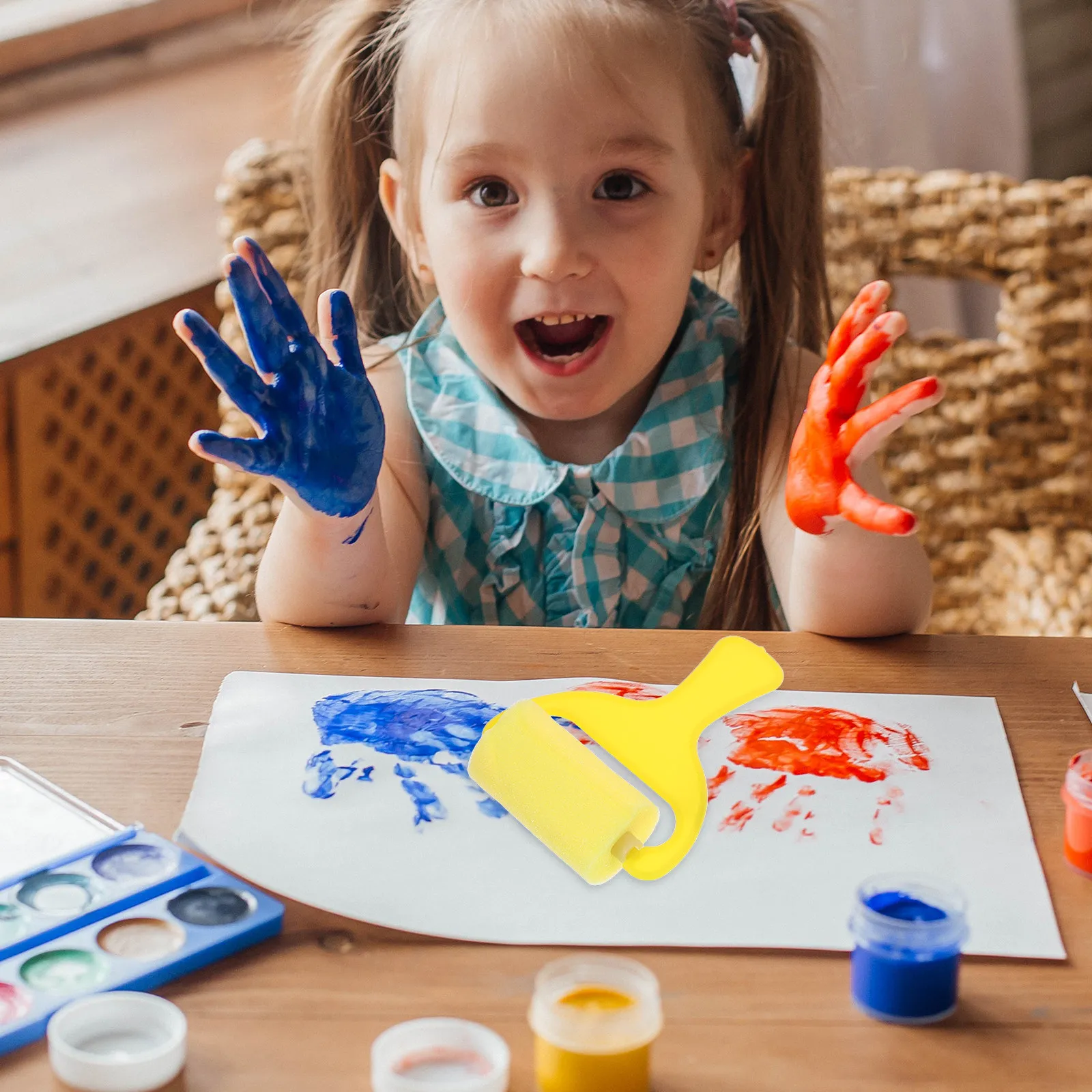 

4 Pcs Graffiti Roller Brush Paint Painting Tools Supplies Drawing Sponge Rollers