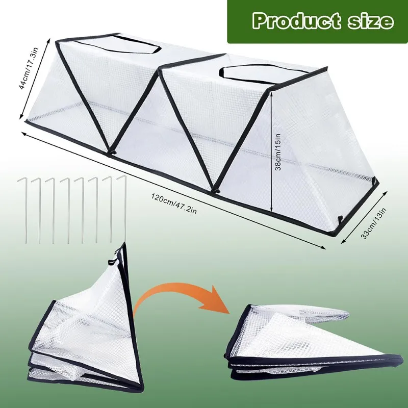 A7THK-Mini Greenhouse Cover-Foldable Garden Accelerator For Plants Cover-For Raised Bed, For Plant Vegetable Seedling Protector
