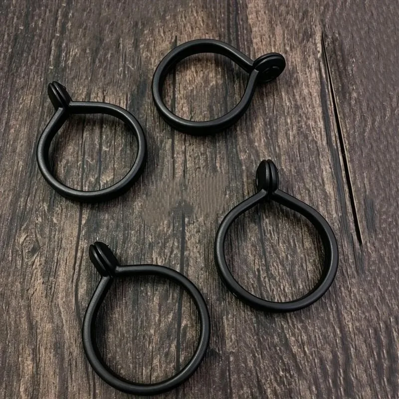 47mm No-Rod Removal Curtain Clips 26 pcs, Smooth Sliding Plastic, No Rod Removal Needed, for Living Room Drapery, Black