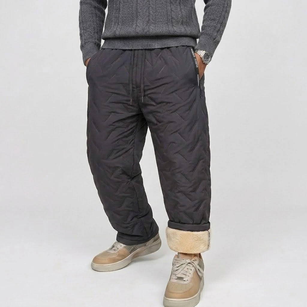 Neue Herren-Winterhose mit Sherpa-Fleece-Futter, Wasserdicht, Warm, Winddicht, Outdoor-Wanderhose, Softshell-Cargohose für kaltes Wetter – Detail 9