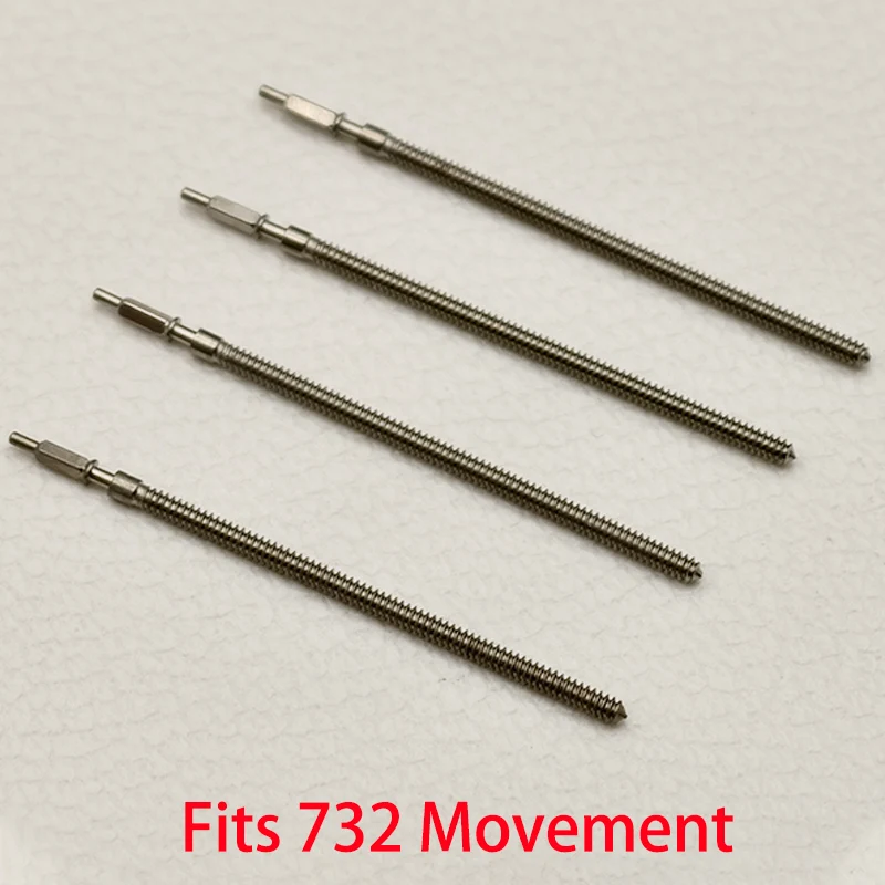 

2pcs/4pcs 732 Watch Crown Stem Spare Parts Crown Watch Steel Stem Kit Fits 732 Automatic Mechanical Movement Stem Repair Parts