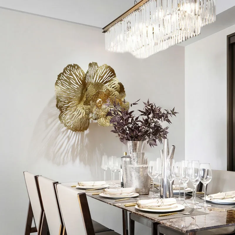 

Европейское трехмерное украшение на стену, украшение из кованого железа ручной работы с позолотой, креативный золотой кулон для спальни