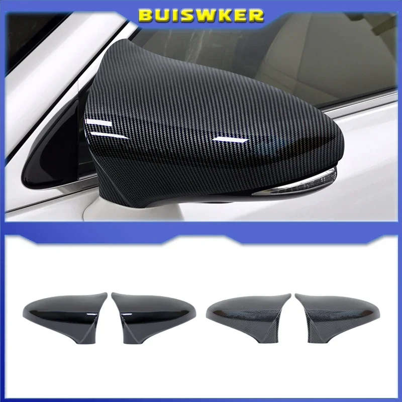 

A Pair for LEXUS LS 2013-2016 M Horn Style Carbon Fiber Glossy Black Wing Rearview Mirror Cover Cap Case Trim