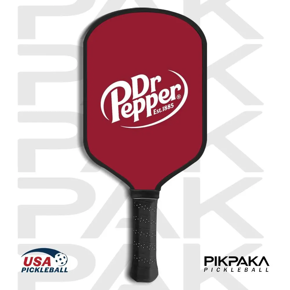 

Cherry Drink D-Dr-P-Pepper Pickleball Paddle USAPA Approved T700 Carbon Fiber Unibody Thermoformed with 16MM Honeycomb Core